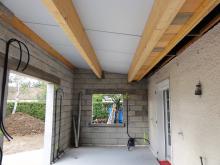 Extension en bardage bois à la place de la terrasse. (Pendant)