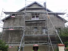 La réalisation d'une Isolation Thermique Extérieure (ITE) : 8) Pose de la 1ère couche de ragréage